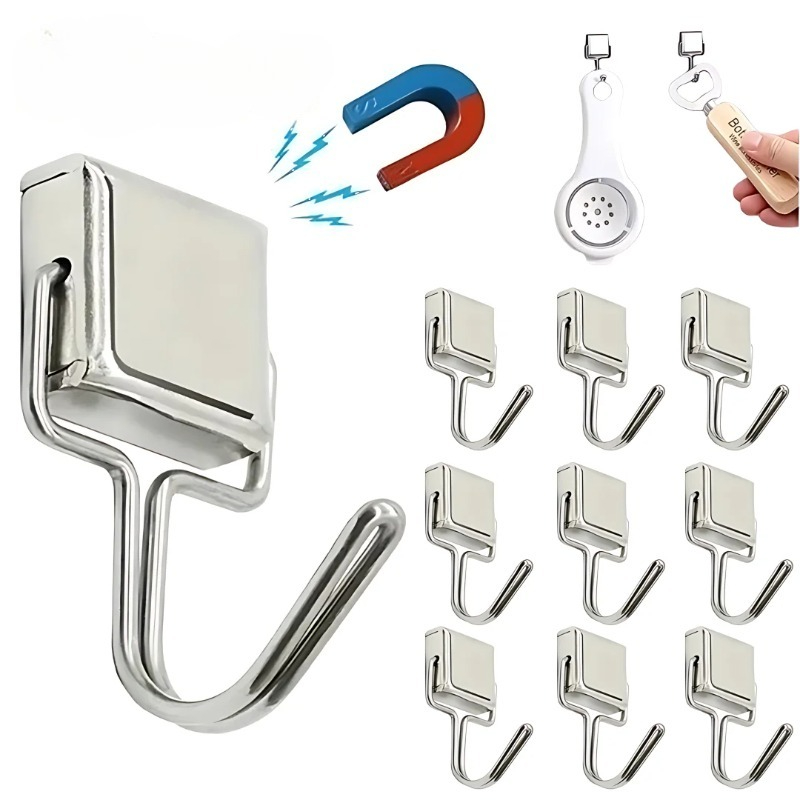 Home Bathroom Key - 強力な磁気フック多目的収納フックホームキッチンバー収納フックキー収納フック浴室ハンガー