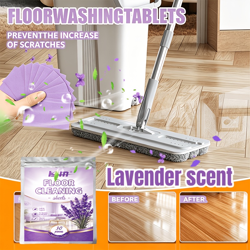 Home Kitchen Bathroom Cleaning - KJMフロア洗浄タブレット30個入り、速溶性芳香ステインリムーバー、タイル、木の床、キッチン、バスルーム、家庭用