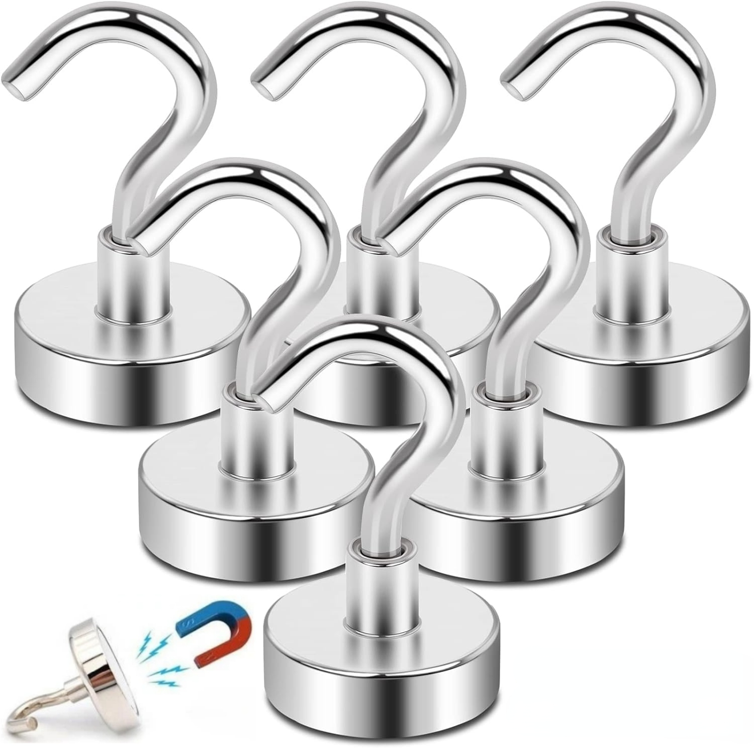 Home Bathroom Key - 1-80 個の強力な磁気フック多目的収納フックホームキッチンバー収納フックキー収納フック浴室ハンガー