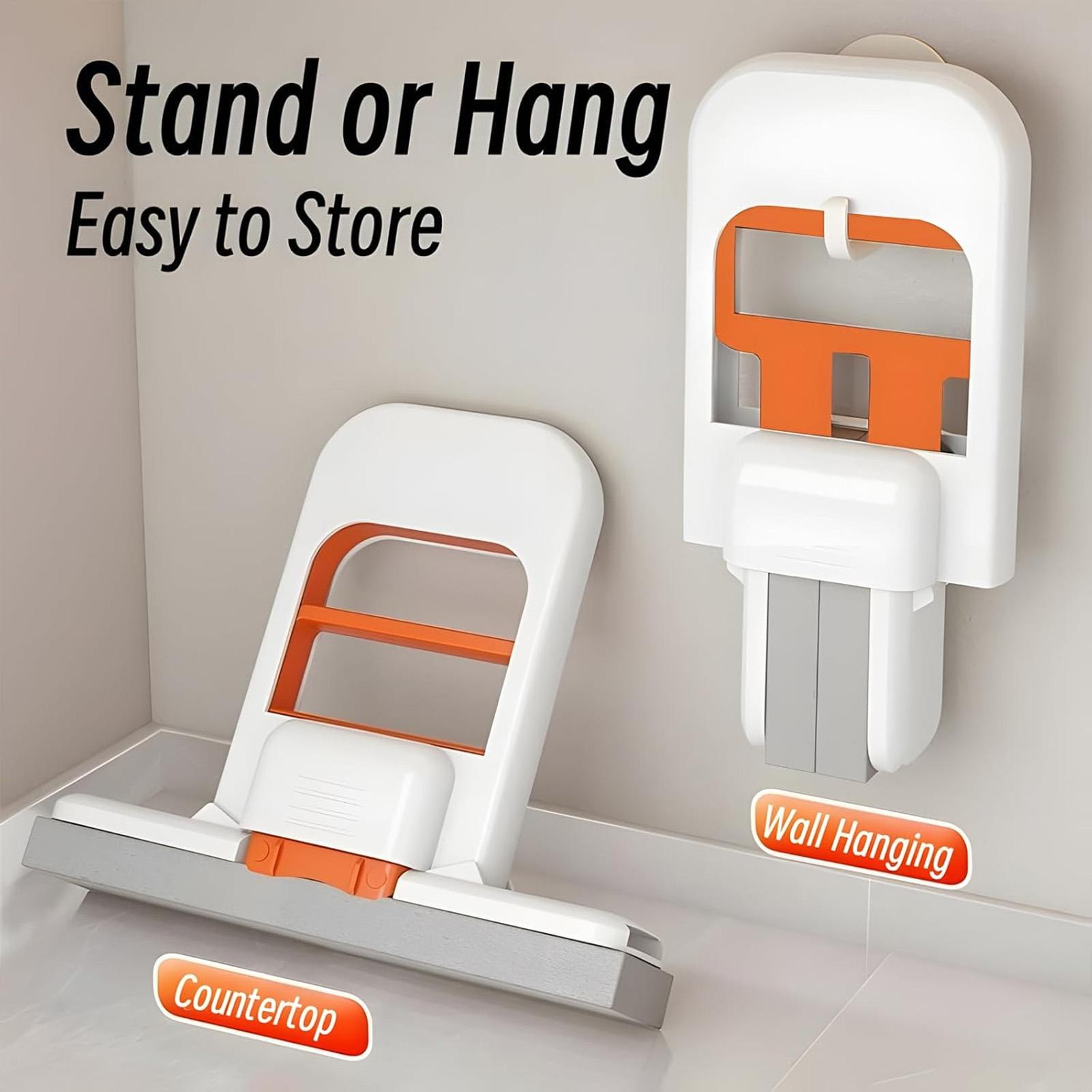Home Kitchen Bathroom Cleaning - セルフスクイーズ式卓上モップ、ハンドヘルドスポンジモップ、家庭用浴室キッチン折りたたみ式テーブルトップスクラバー、ミニクリーニングツール