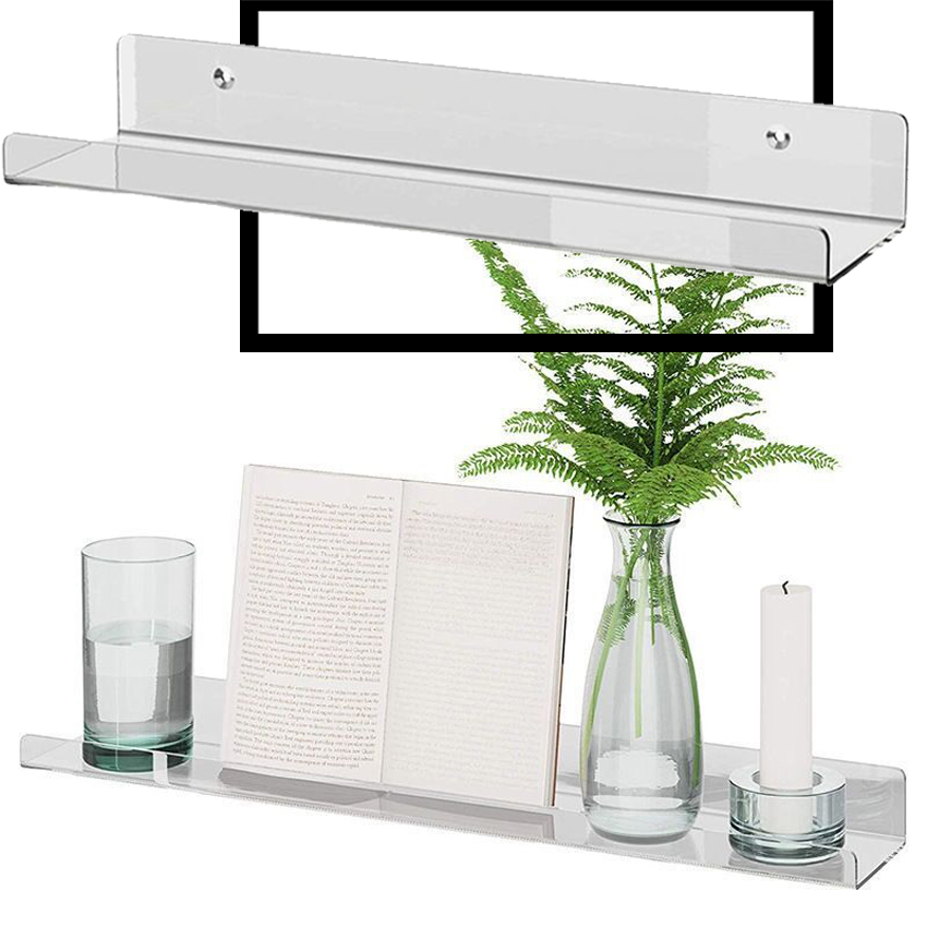 Zara Home Bathroom Accessories - 透明アクリル収納ラックリビングルーム壁掛け棚レコード陳列棚バスルームアクセサリーフローティング棚
