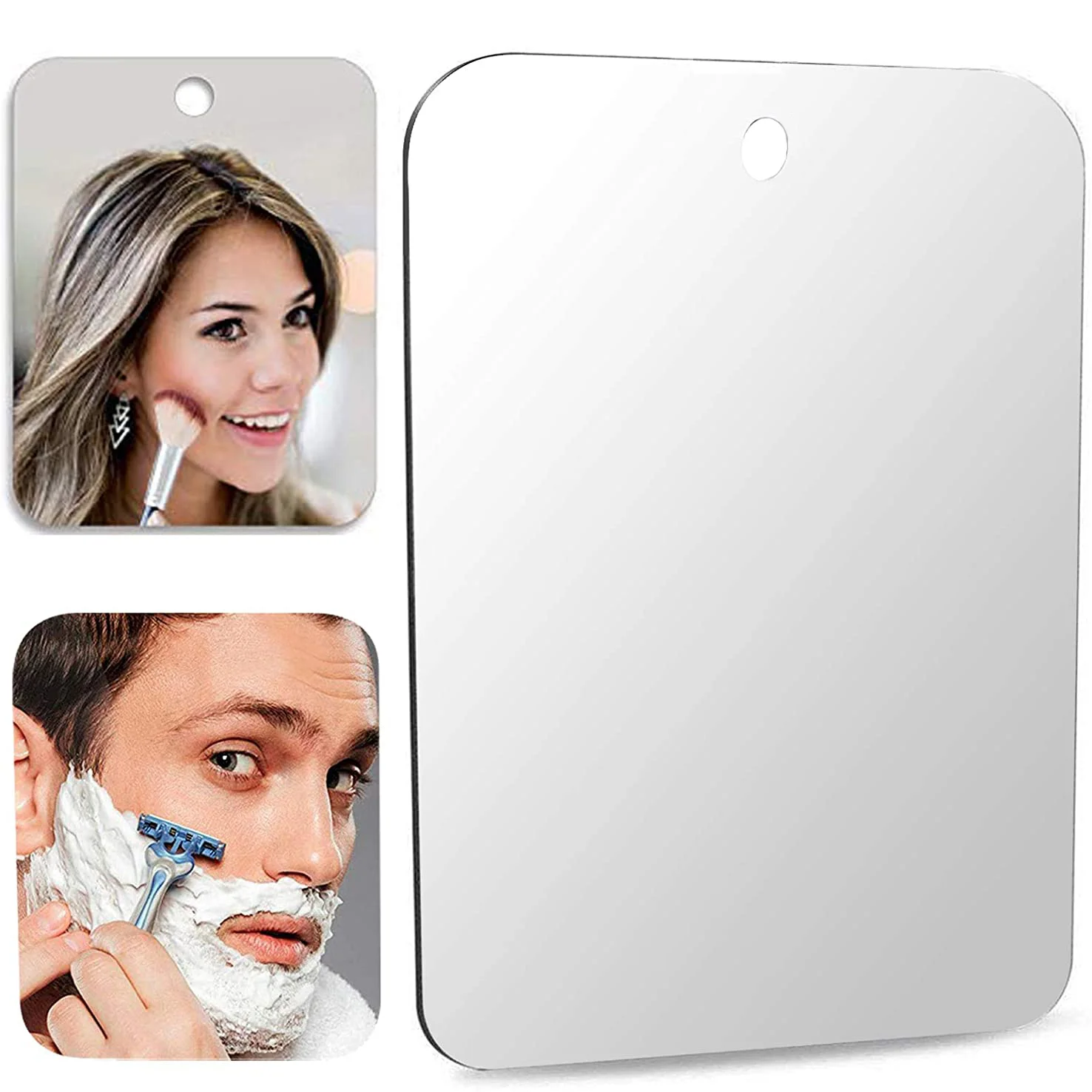 Shaving Mirror Suction - アクリル壁掛け式トラベルミラー,折りたたみ式,ポータブル,シェービング,男性用,女性用,化粧品,バスルームアクセサリー