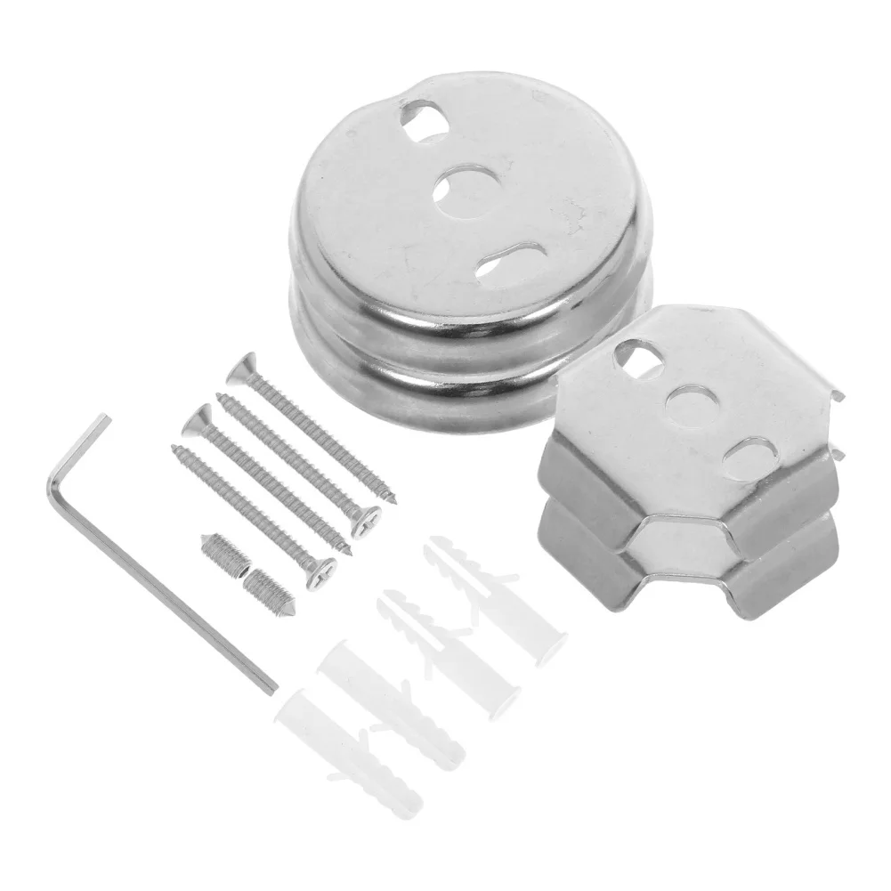 Towel Bar Stainless - 15個のステンレス鋼製タオルラック取り付け金具セット、壁掛けタオルバー、シャワーロッド、バスルーム棚用