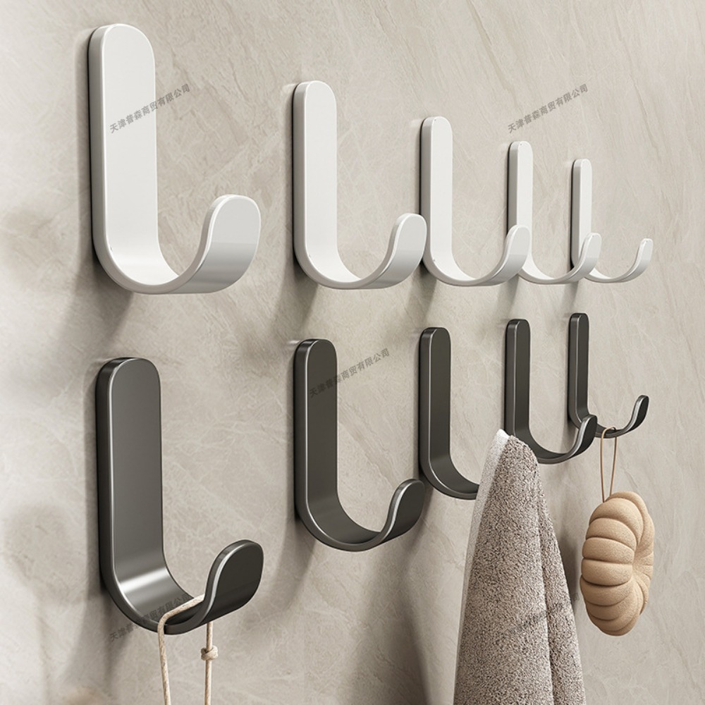 Home Goods Bathroom Storage - パンチフリー粘着壁フック金属ハンガービスコース壁掛けフック衣類バッグバスルームキッチンホームストレージオーガナイザー