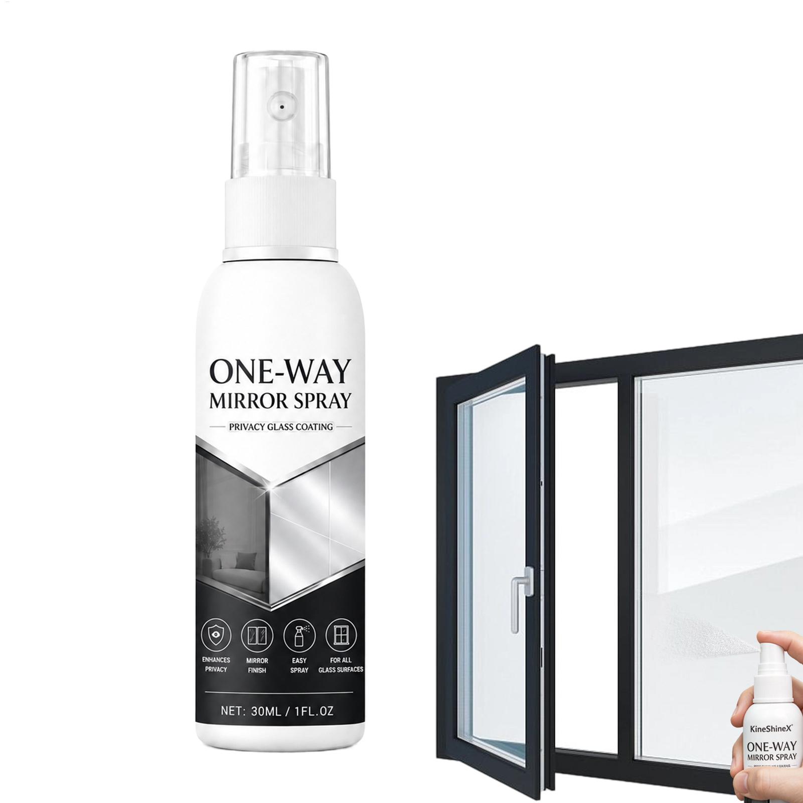 Home Bathroom Window Tint - ミラーエフェクトウィンドウスプレー 30ml 一時的に剥がせるプライバシーコーティング ワンウェイガラスティント 自宅 オフィス