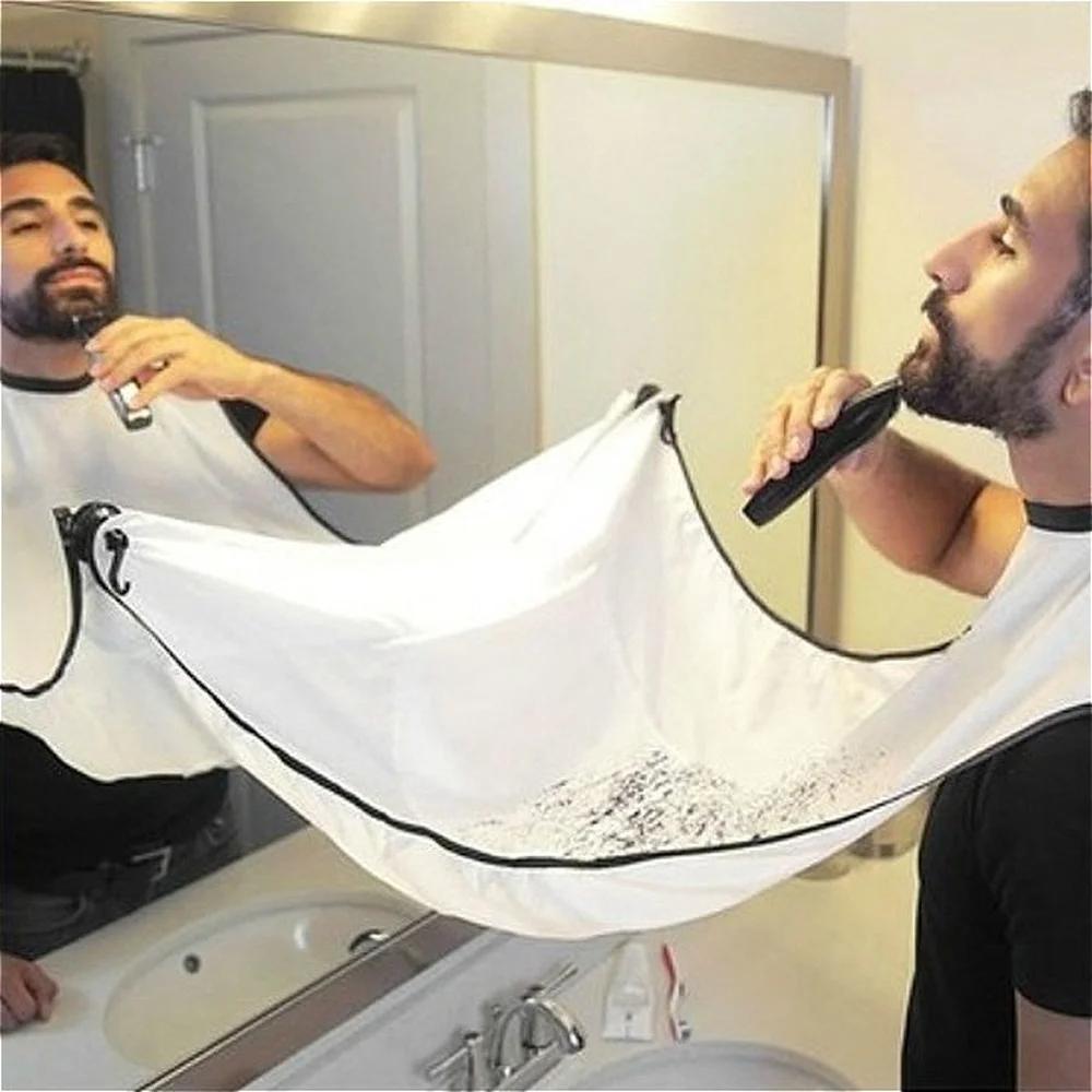 Shaving Mirror Suction - 男性用ひげと口ひげ用のシェービングエプロン,1ピース,クリエイティブウォールミラー,ヘアカット,ラップアラウンドケープ,ホームサロン