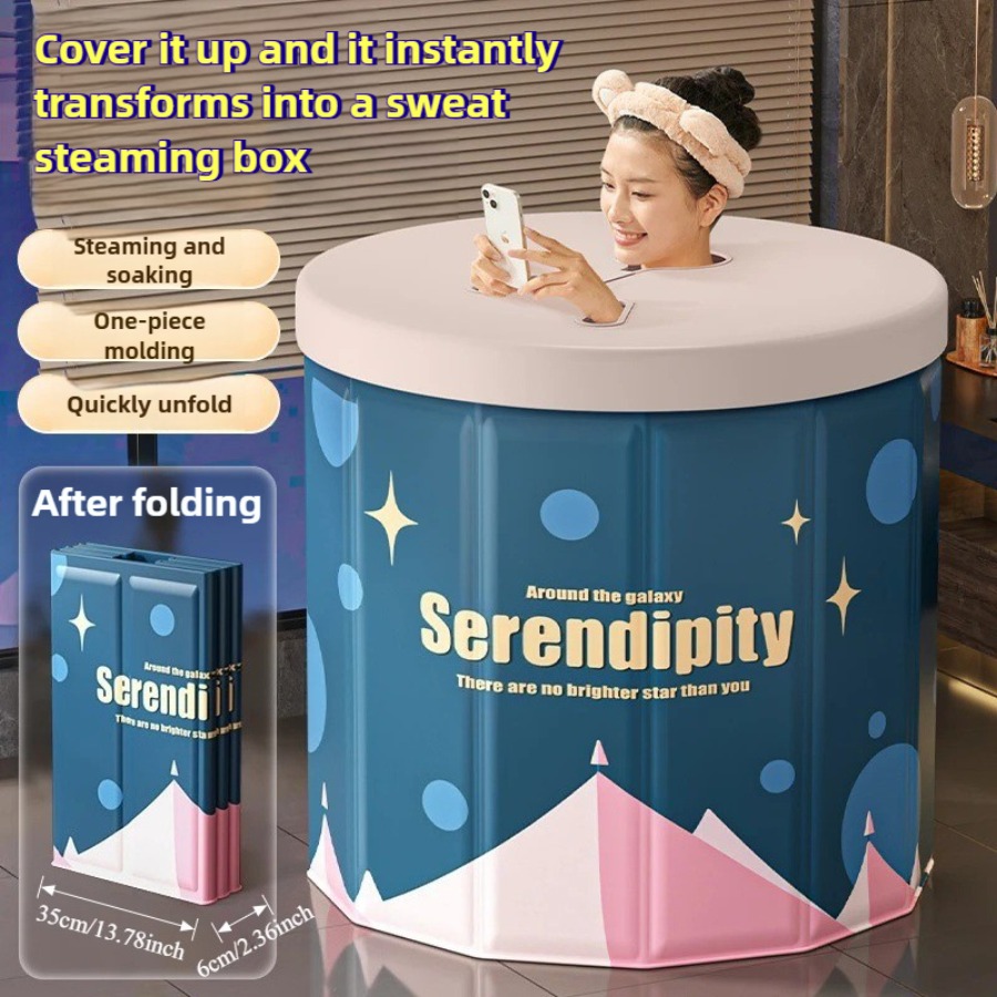 Home Bathroom Tub - 大人用折りたたみ式浴槽、家庭用、断熱カバー付き浴室浴槽、冬用全身浴槽、SPA