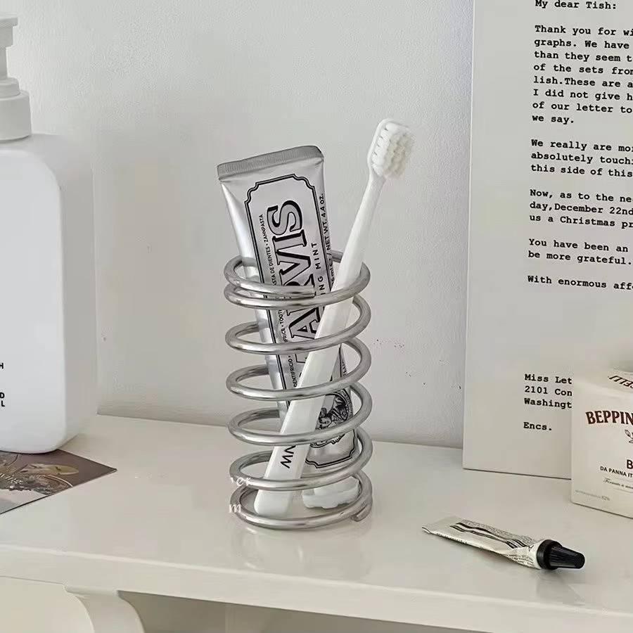 Zara Home Bathroom Accessories - ステンレス鋼歯ブラシホルダー金属バスルームアクセサリー歯磨き粉用ツール化粧ブラシ収納ラック家の装飾