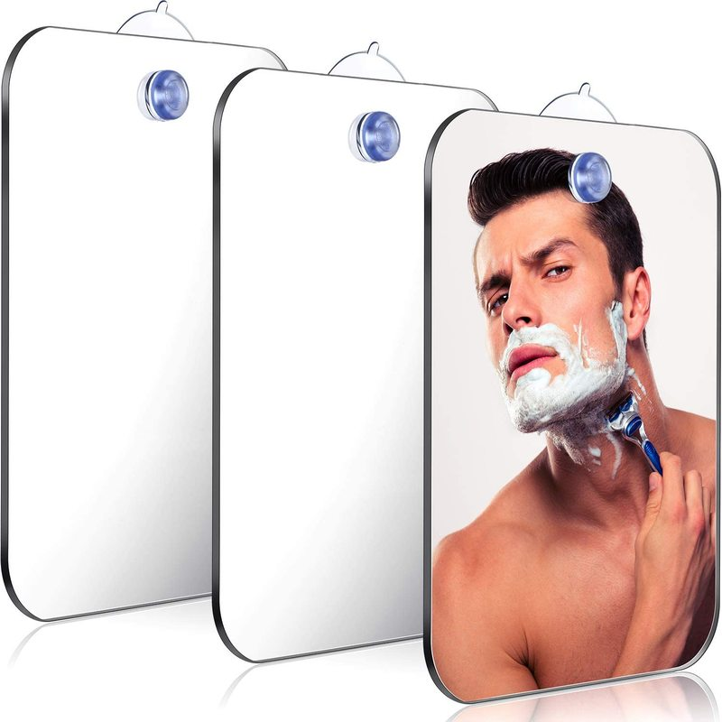 Shaving Mirror Suction - 男性と女性のための壁掛け式アクリルミラー,バスルームアクセサリー,1ユニット