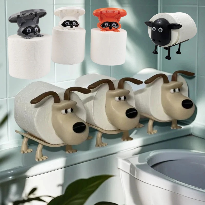 Zara Home Bathroom Accessories - 楽しい犬アライグマ羊トイレットペーパーホルダー家の装飾バスルームアクセサリー収納トイレ浴室キッチンリビングルーム用