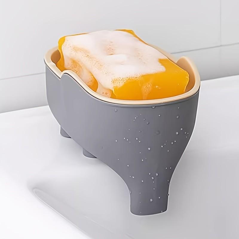 二層式象型石鹸置き、取り外し可能な通気性のある石鹸ラック（排 - Home Bathroom Vent のレビューと価格