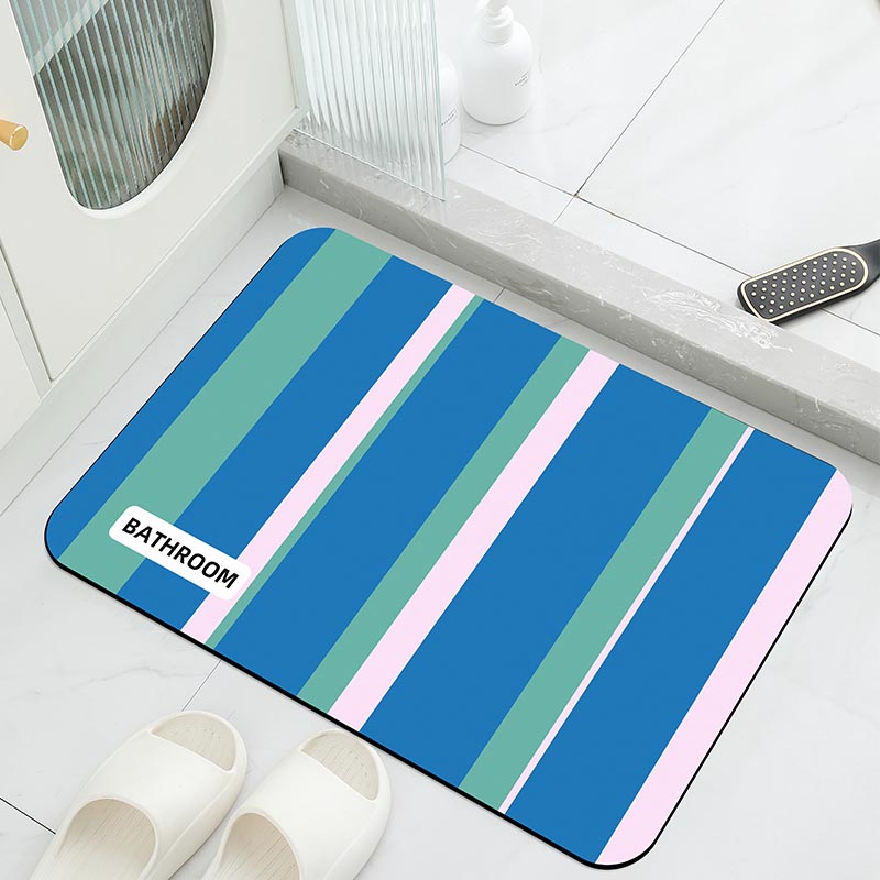 ストライプスター滑り止めバスマット、ロイヤルブルーのカーペッ - Zara Home Bathroom Accessories のレビューと価格