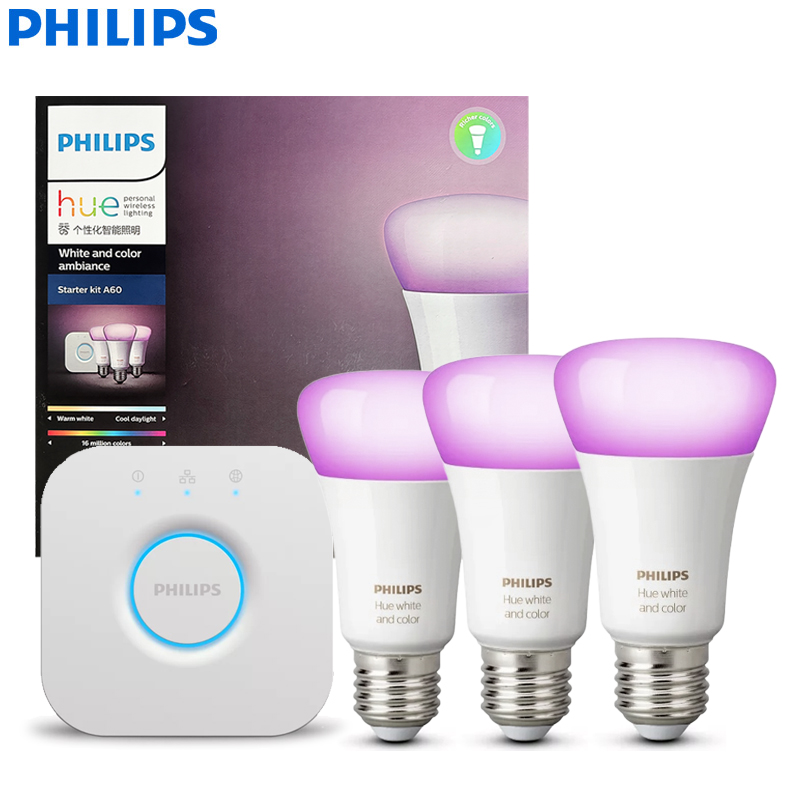 フィリップスHueスマートライトスターターキット 3個のE2 - Philips Bulb Hue のレビューと価格