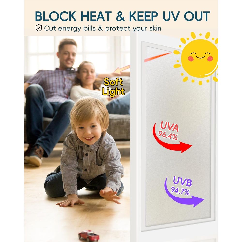 ロステッドガラス窓用プライバシーフィルム装飾、浴室窓用ティン - Home Bathroom Window Tint のレビューと価格