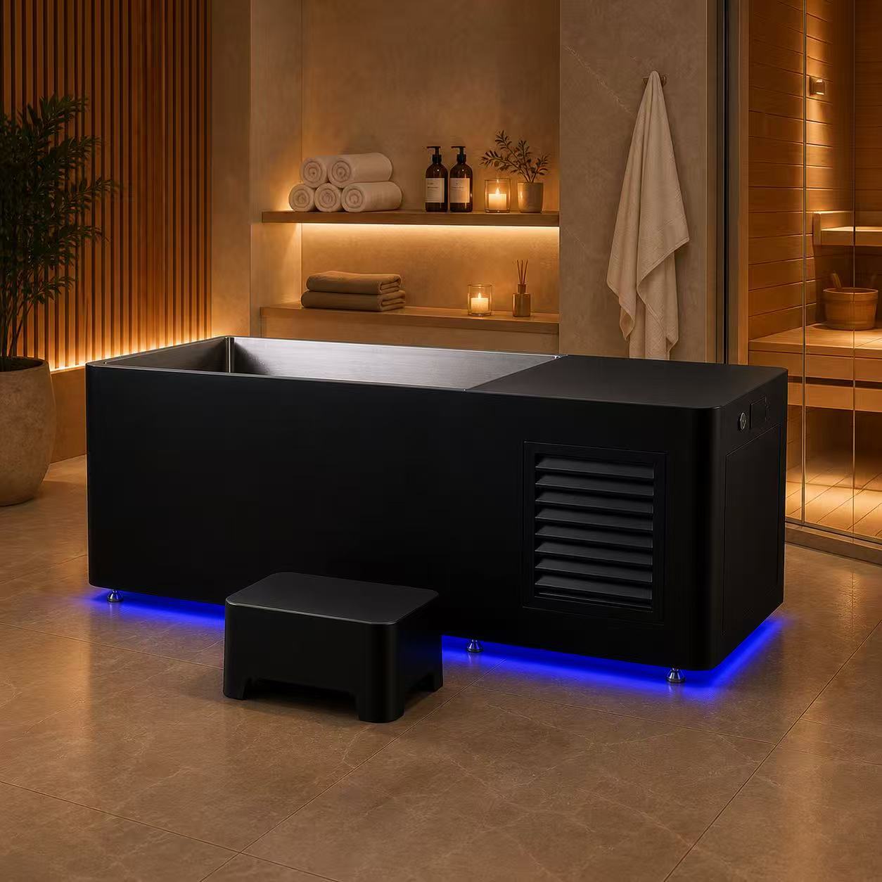 ステンレス製バスタブ、1HP WiFi制御、冷水浴槽、フルメ - Home Bathroom Tub のレビューと価格