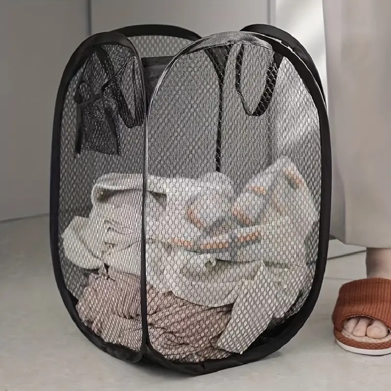 汚れた衣類バスケット 大容量メッシュランドリーバスケット 通 - Home Goods Bathroom Storage のレビューと価格