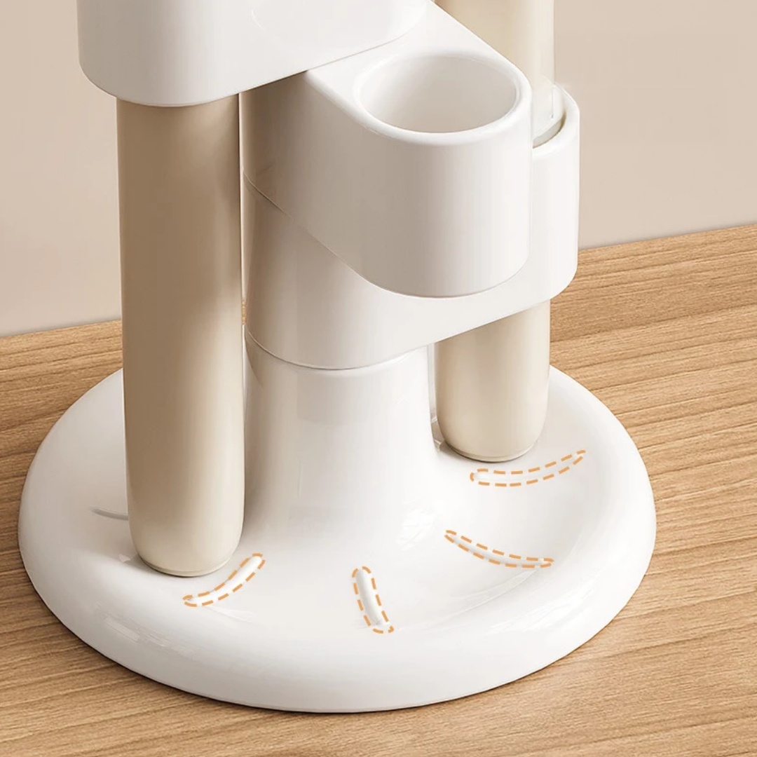 1 個回転歯ブラシホルダーデスクトップ歯ブラシスタンドオーガ - Home Goods Bathroom Storage のレビューと価格
