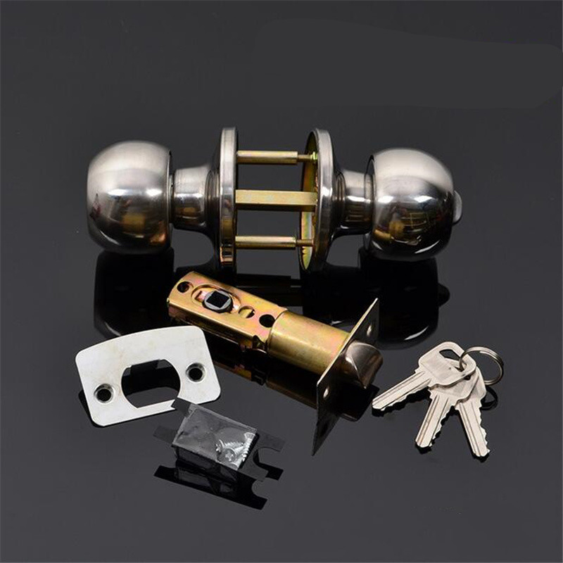 ラウンドボールプライバシードアノブ浴室ハンドルロックキー付き - Home Bathroom Key のレビューと価格