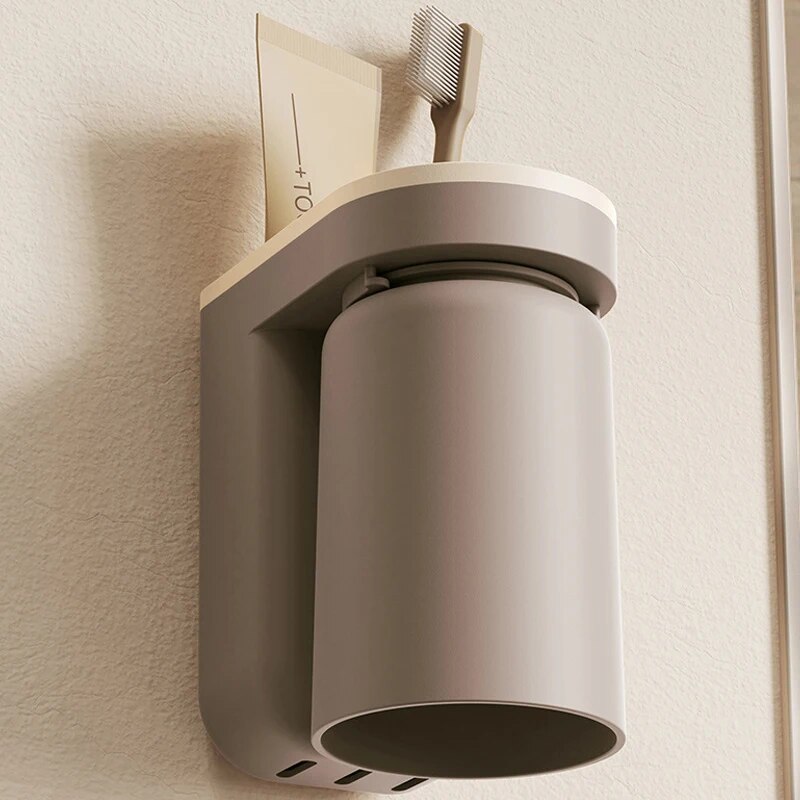 壁に取り付けられた歯ブラシ収納ラック、穴なし、ライト、高級、 - Home Goods Bathroom Storage のレビューと価格