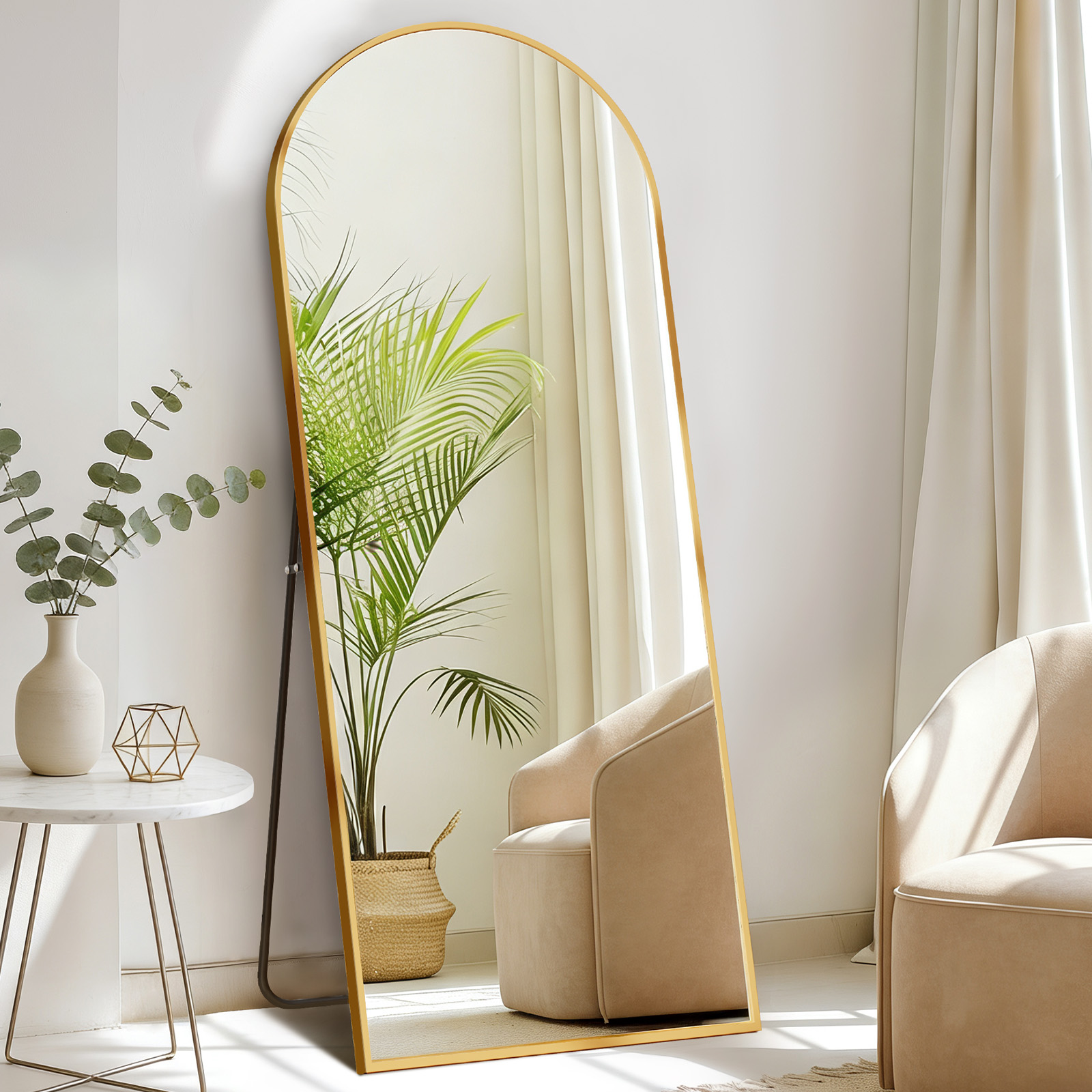 JHK 56インチ×21インチ 全身鏡 アルミ合金フレーム付 - Home Bathroom Furniture のレビューと価格