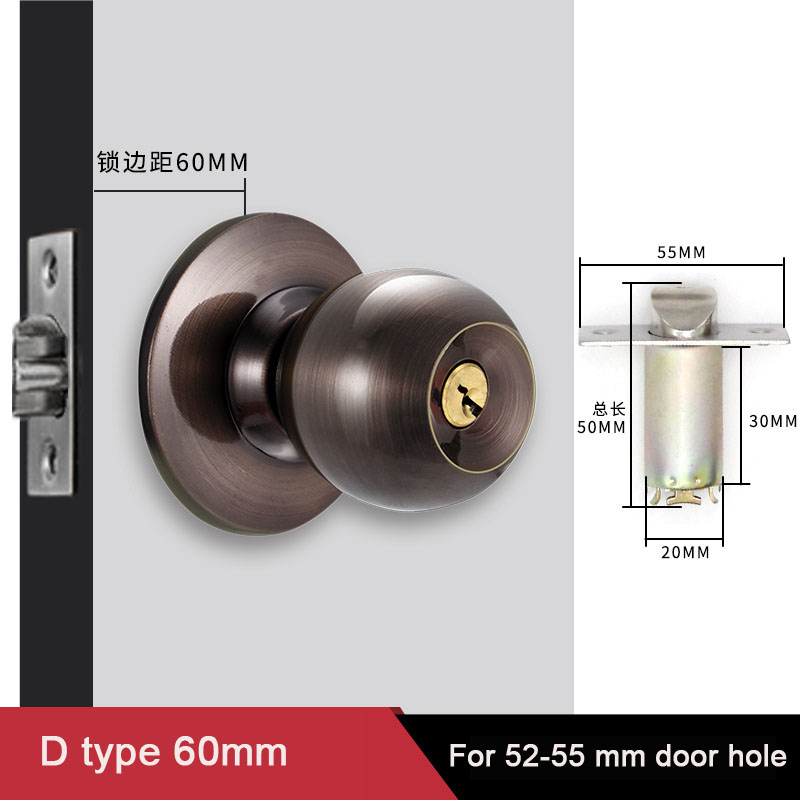 アルミ合金ラウンドドアノブ回転ロックノブセットハンドル金属ド - Home Bathroom Key のレビューと価格