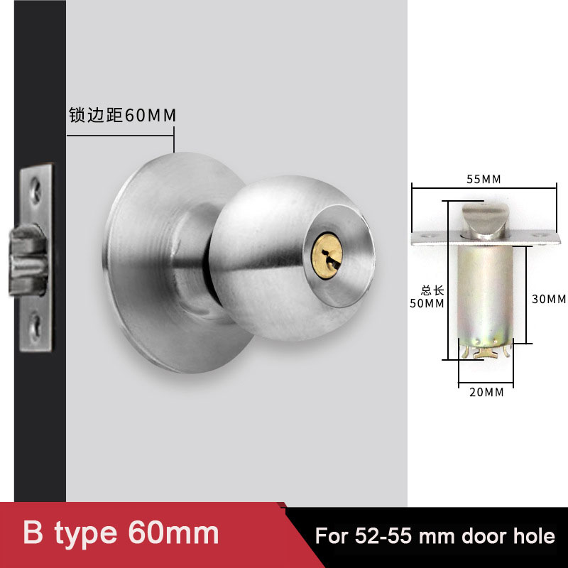 アルミ合金ラウンドドアノブ回転ロックノブセットハンドル金属ド - Home Bathroom Key のレビューと価格