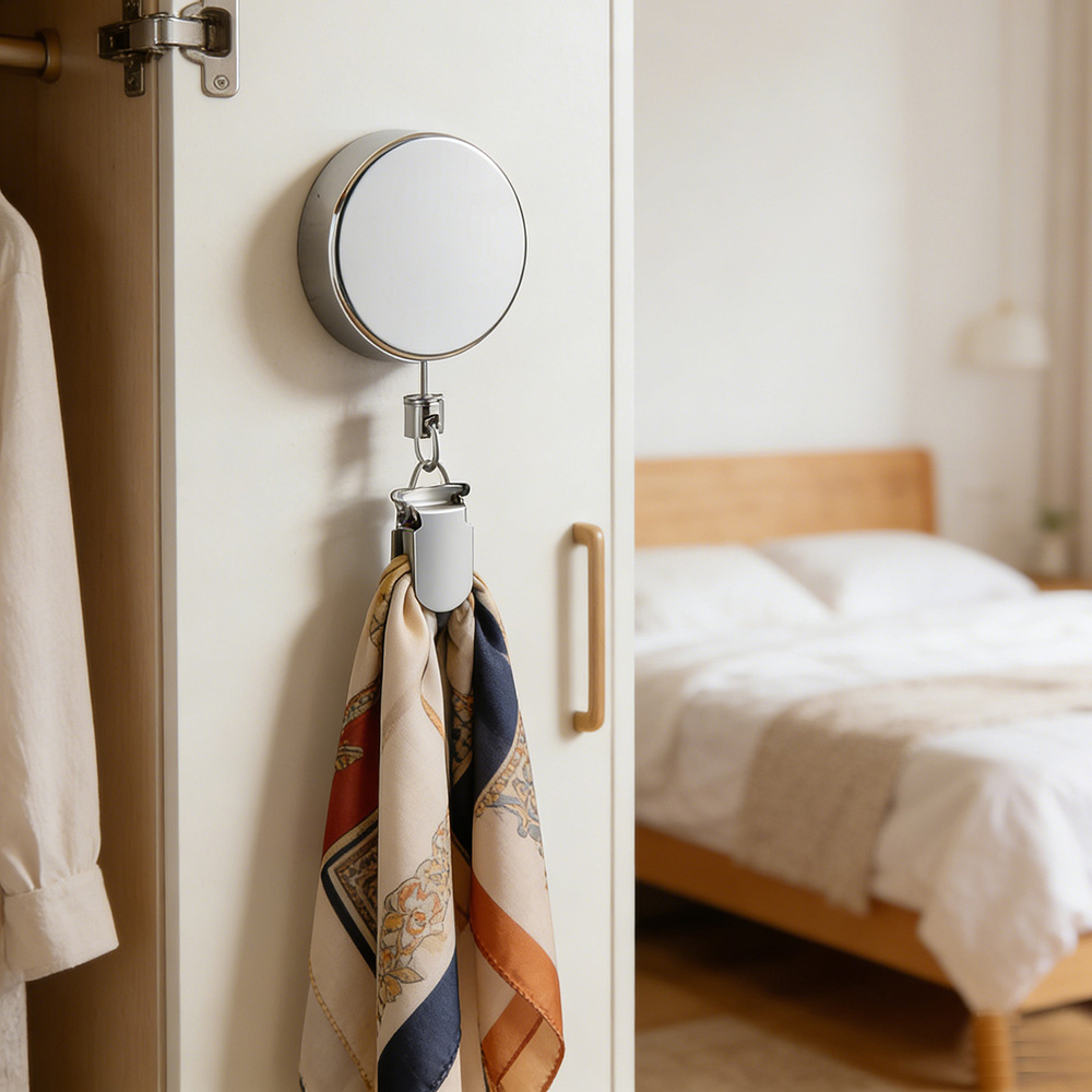 格納式タオルクリップホルダー ドリル不要の自己粘着亜鉛フック - Towel Bar Stainless のレビューと価格