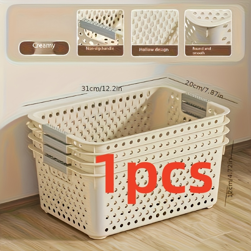 大容量のプラスチック製収納ボックス。オープングリッドデザイン - Home Goods Bathroom Storage のレビューと価格