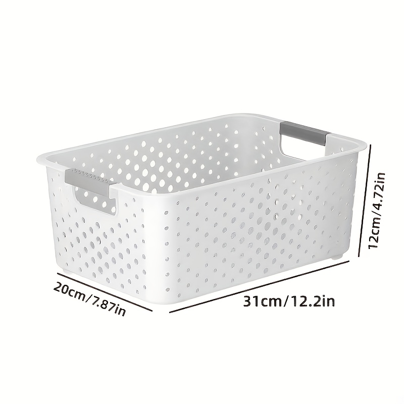 大容量のプラスチック製収納ボックス。オープングリッドデザイン - Home Goods Bathroom Storage のレビューと価格