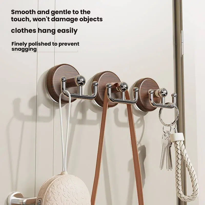 家庭用収納木目調吸盤フック 穴あけ不要 取り外し可能 強力壁 - Home Bathroom Key のレビューと価格