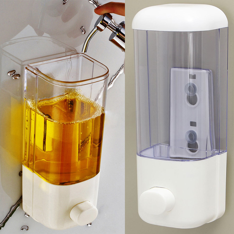 500 ミリリットル壁掛けソープディスペンサー浴室消毒剤シャ - Home Bathroom Wall Soap Dispenser のレビューと価格