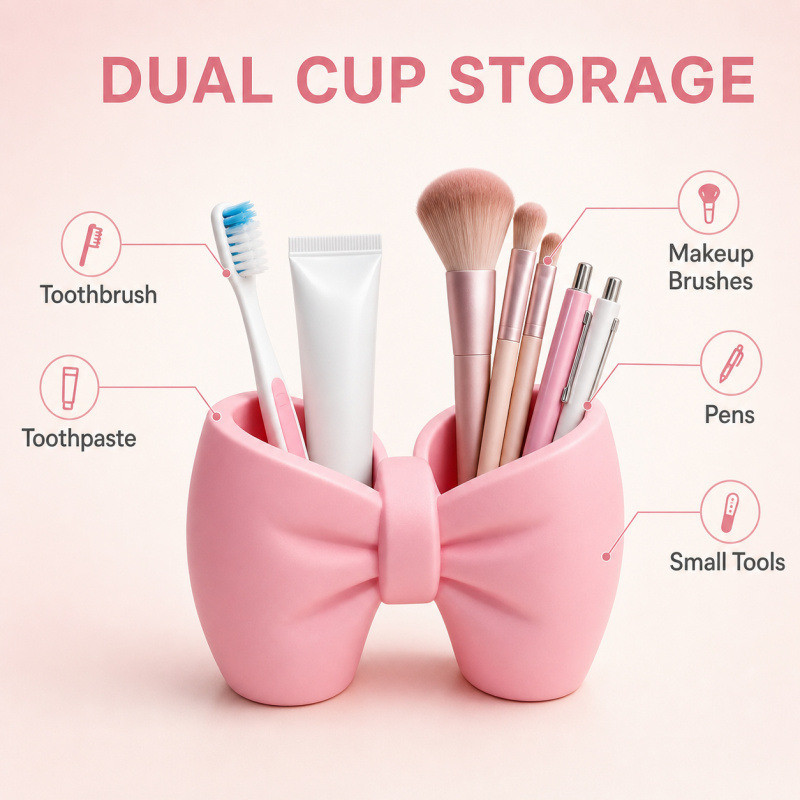弓型歯ブラシホルダー かわいいバスルームオーガナイザー プラ - Home Goods Bathroom Storage のレビューと価格