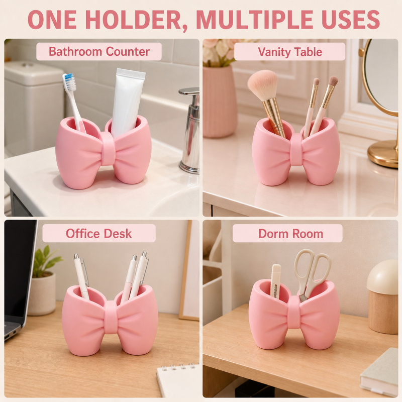 弓型歯ブラシホルダー かわいいバスルームオーガナイザー プラ - Home Goods Bathroom Storage のレビューと価格
