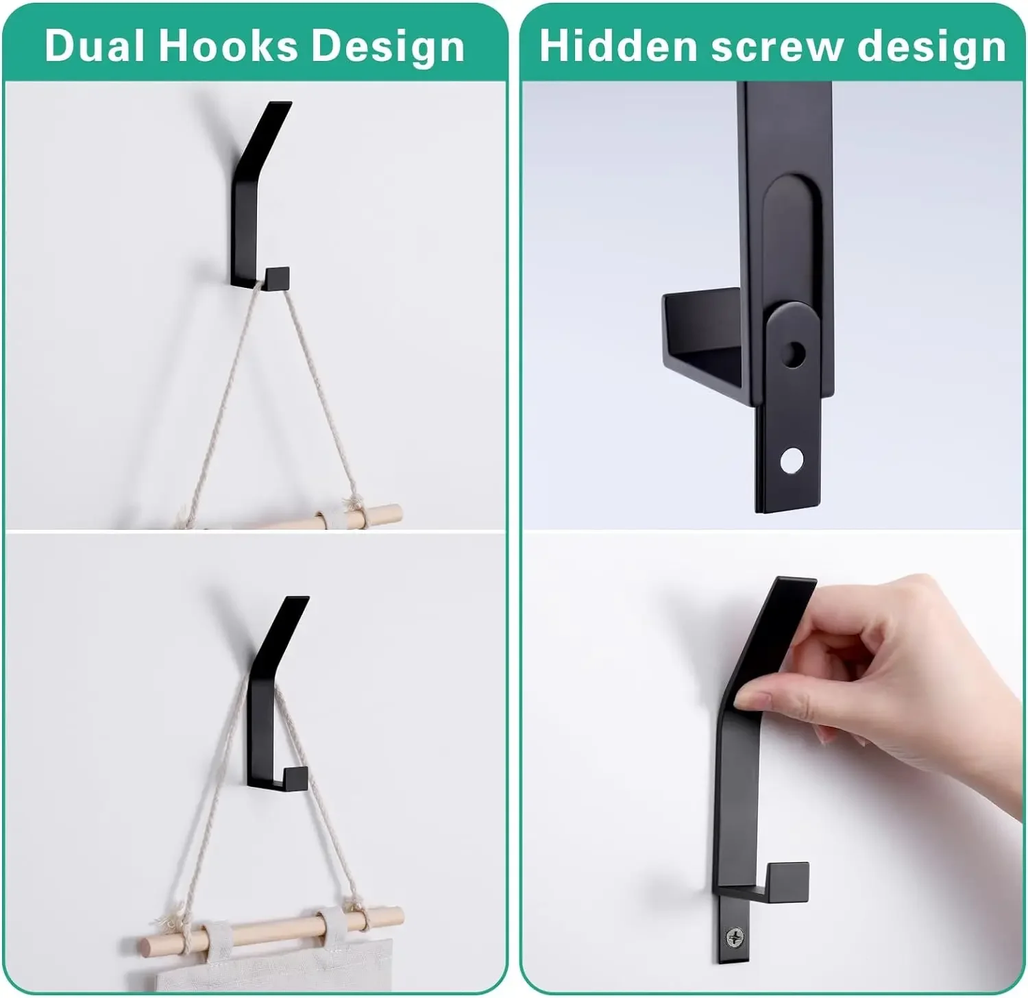 4/5/6 個布フック壁掘削ネジ目に見えない現代布フック布バ - Towel Bar Stainless のレビューと価格