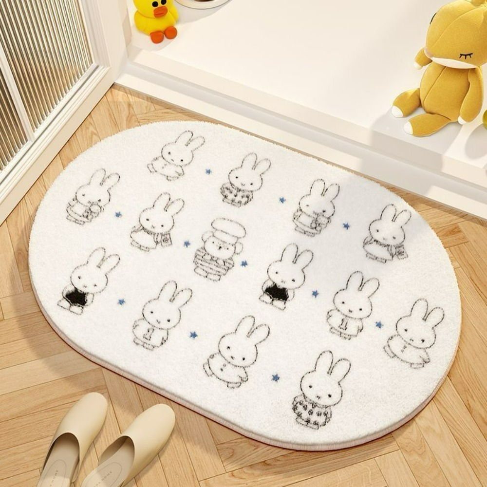 ミッフィー漫画フロアマットソフト模造カシミヤフットパッド吸水 - Home Edit Bathroom のレビューと価格