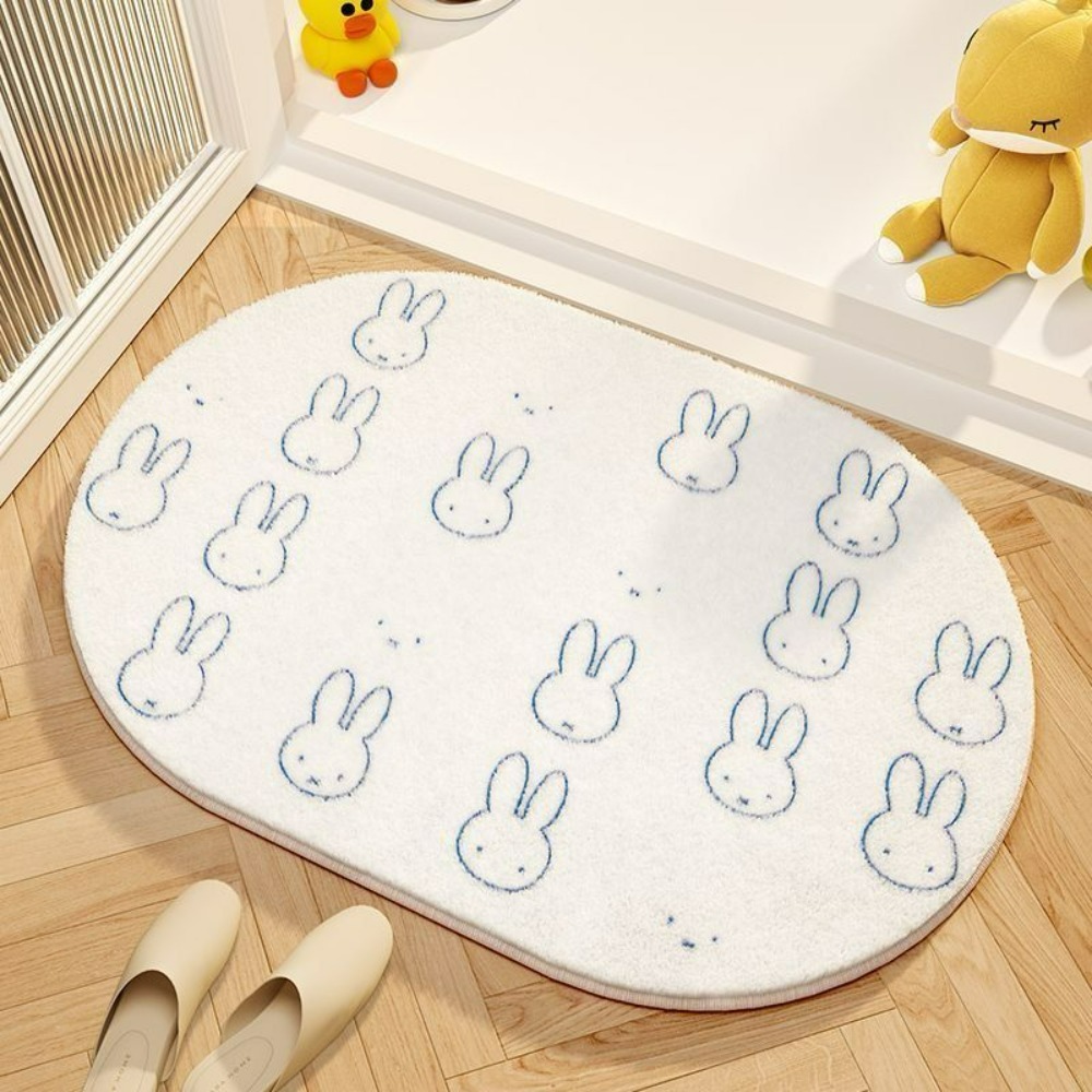 ミッフィー漫画フロアマットソフト模造カシミヤフットパッド吸水 - Home Edit Bathroom のレビューと価格