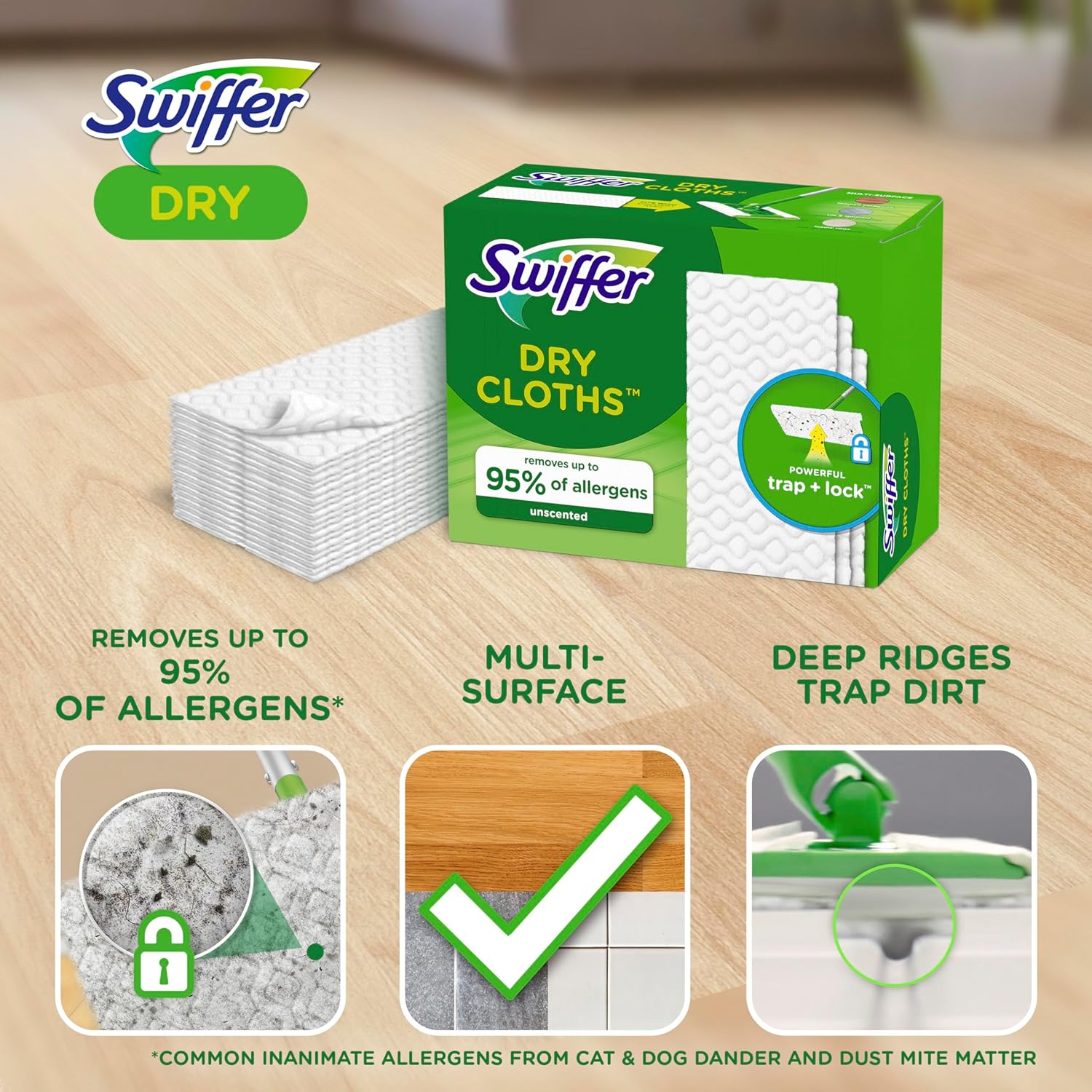 掃除+モップ、ドライパッド詰め替え、汚れ、ほこり、髪の毛用の - Home Kitchen Bathroom Cleaning のレビューと価格