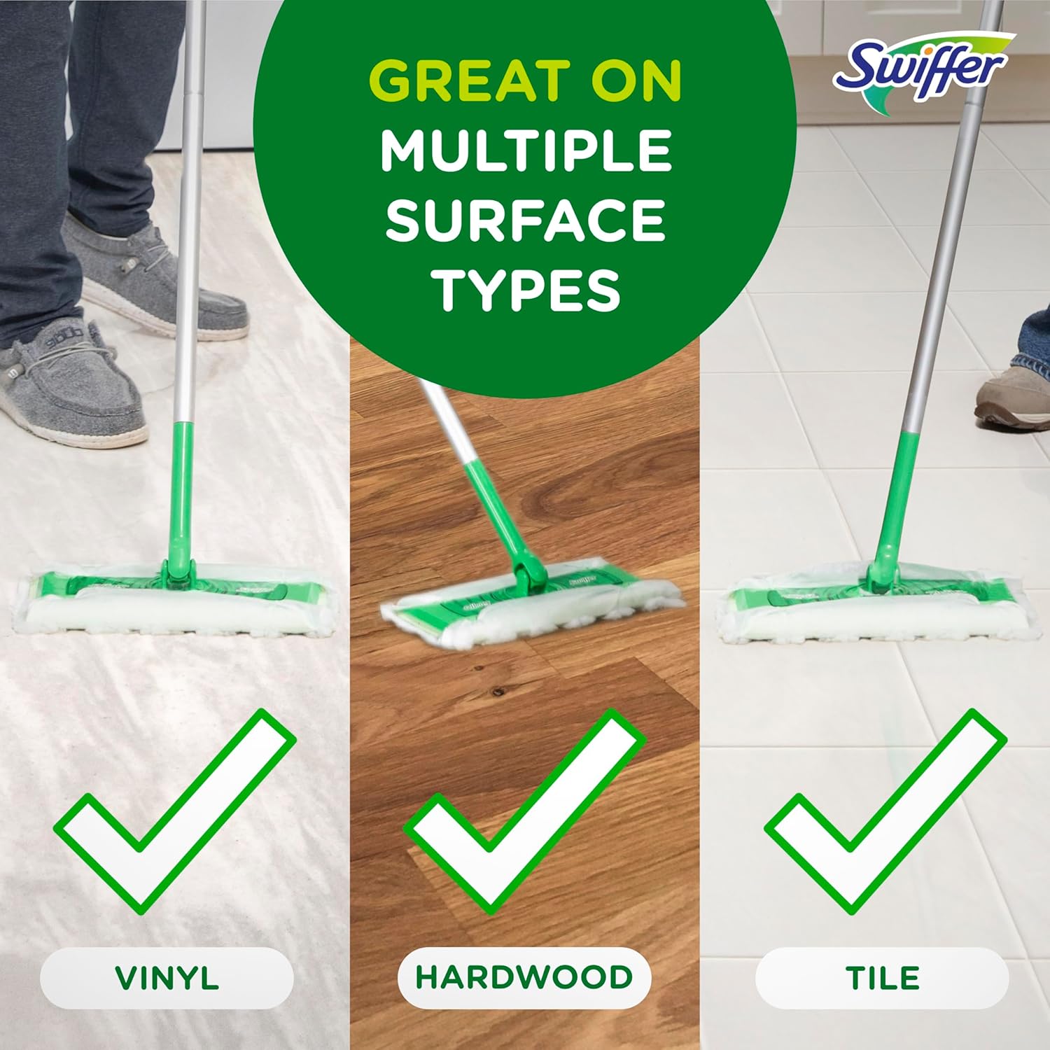 掃除+モップ、ドライパッド詰め替え、汚れ、ほこり、髪の毛用の - Home Kitchen Bathroom Cleaning のレビューと価格
