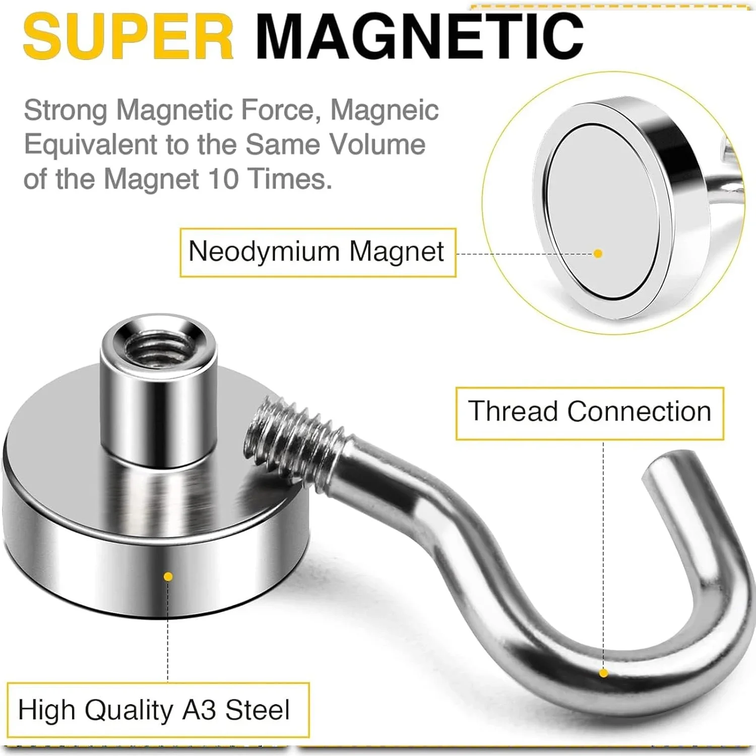 20 個金属強力な磁気フック壁掛けヘビーデューティ磁気フック - Home Bathroom Key のレビューと価格