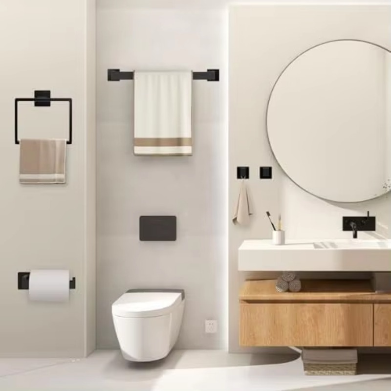 マットブラックステンレススチール製エコフレンドリー壁掛けバス - Towel Bar Stainless のレビューと価格