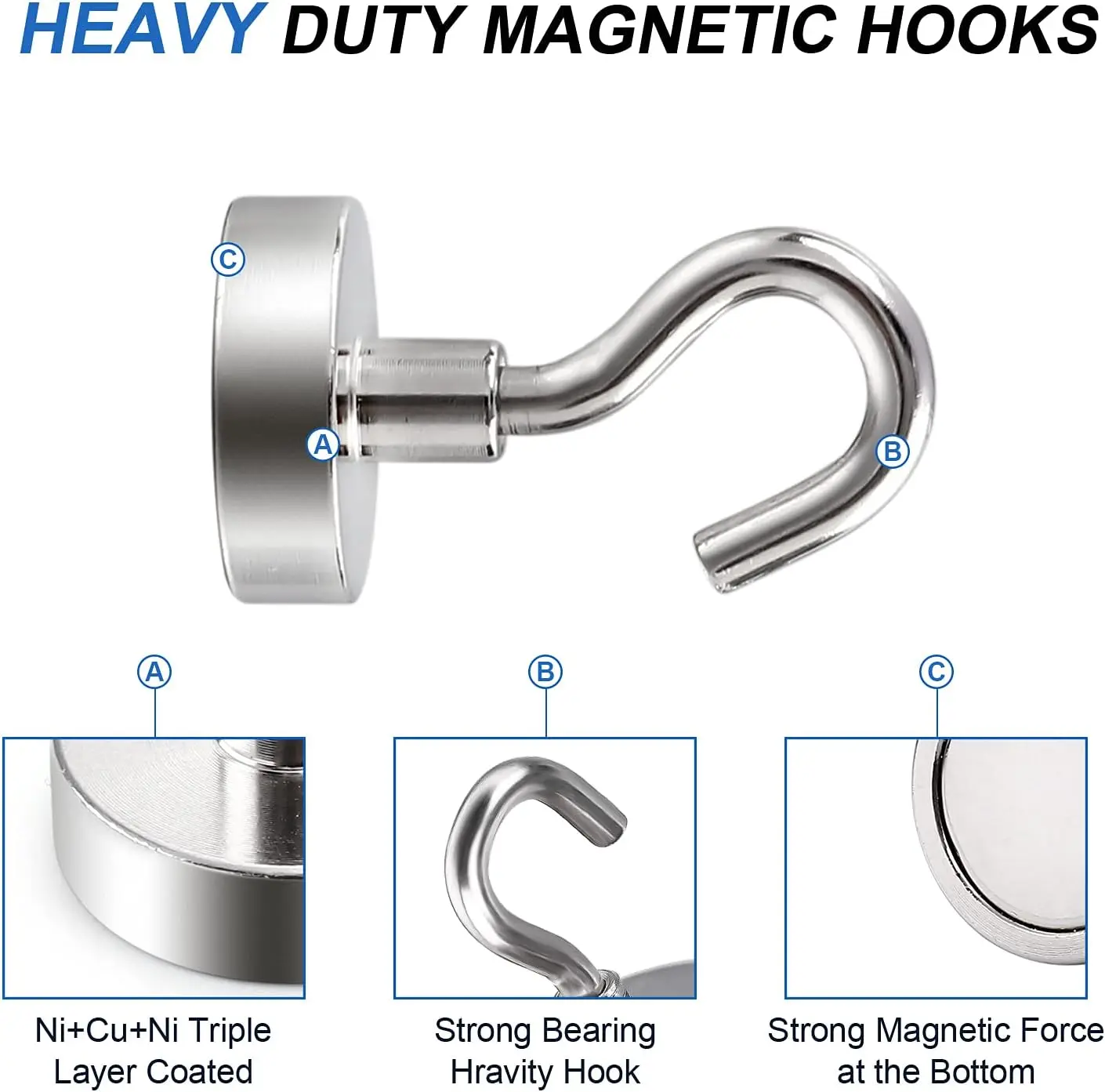 1-80 個の強力な磁気フック多目的収納フックホームキッチン - Home Bathroom Key のレビューと価格