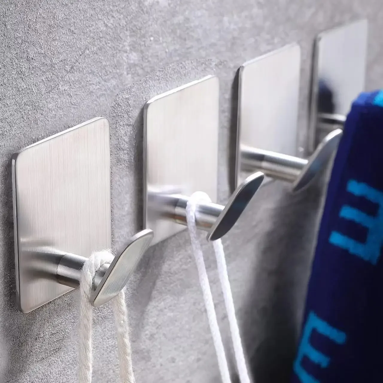 4/1 個ステンレス鋼バスルームローブフック粘着壁フックタオ - Towel Bar Stainless のレビューと価格