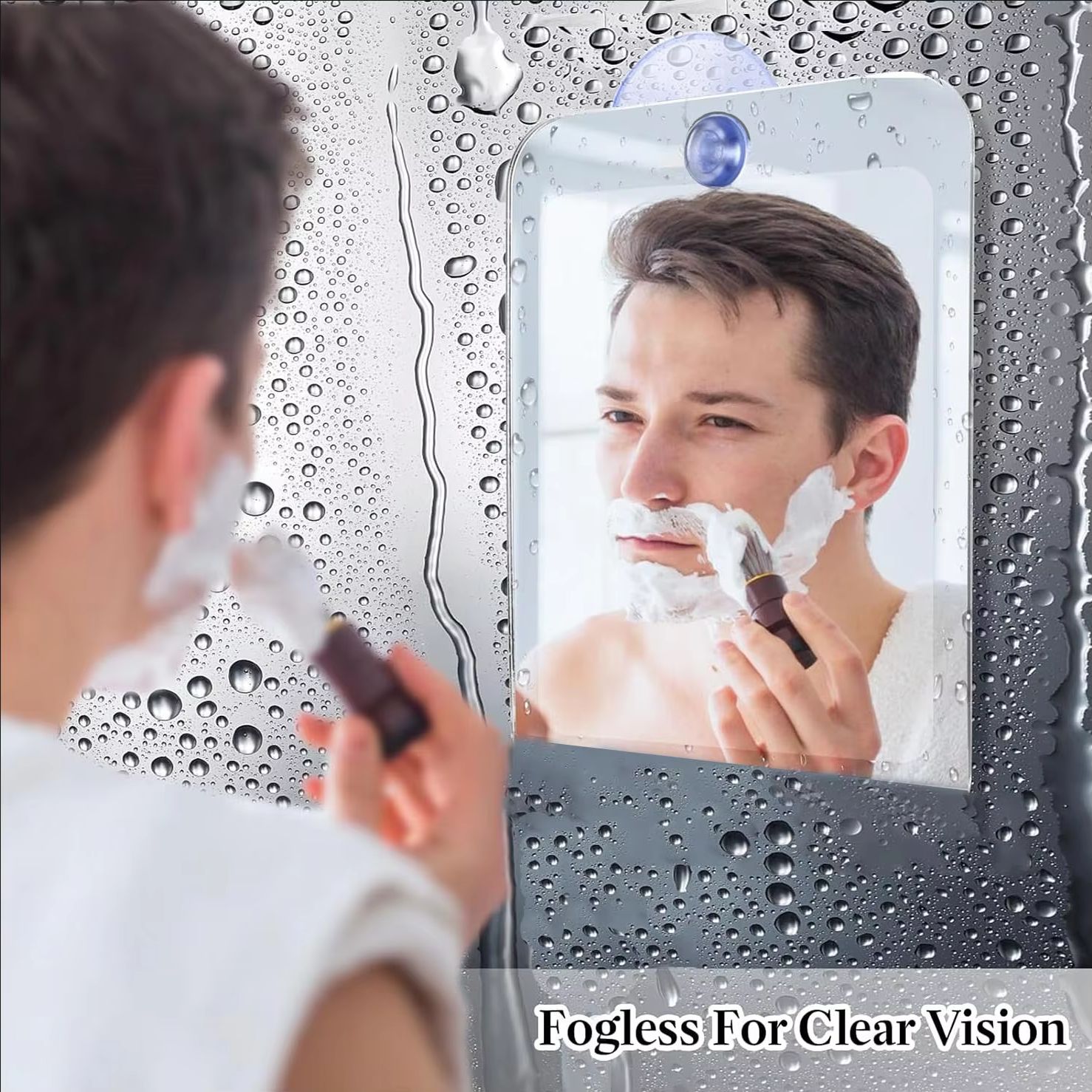 アクリルミラー壁吸着シャワーミラー男性シェービング女性メイク - Shaving Mirror Suction のレビューと価格