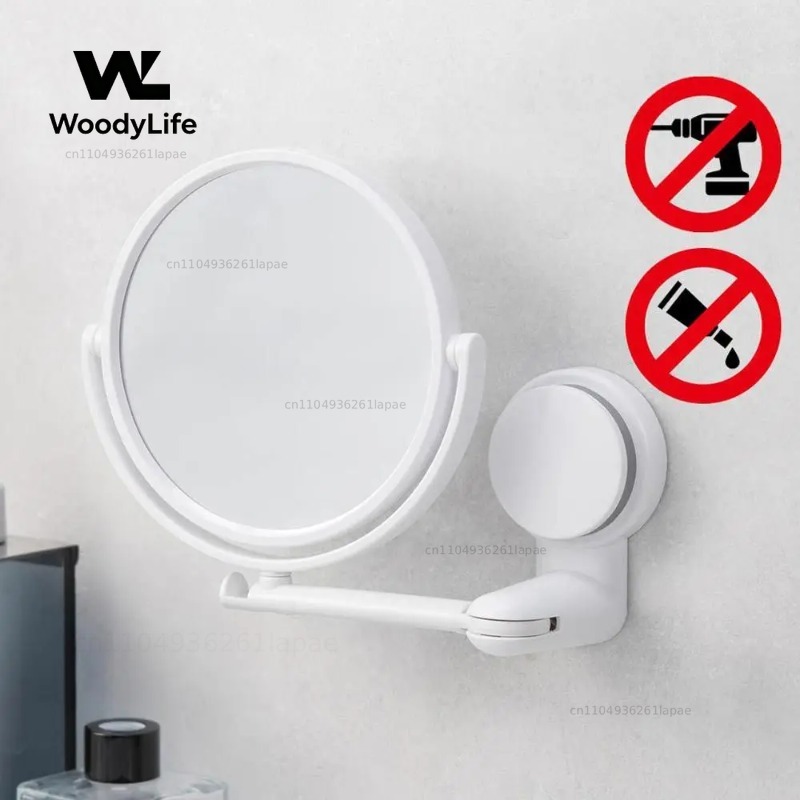回転式プラスチック折りたたみ真空吸着ラウンドバスアクセサリー - Shaving Mirror Suction のレビューと価格