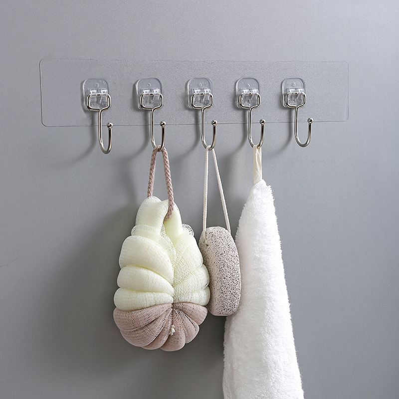 3/4/5/6 行壁掛けフック透明壁フックキッチン浴室用強力 - Towel Bar Stainless のレビューと価格