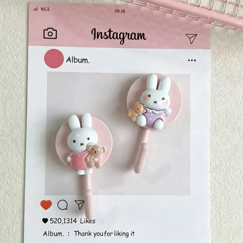 かわいいミッフィーの粘着フック、穴あけ不要、強力な粘着力、防 - Home Edit Bathroom Organizer のレビューと価格