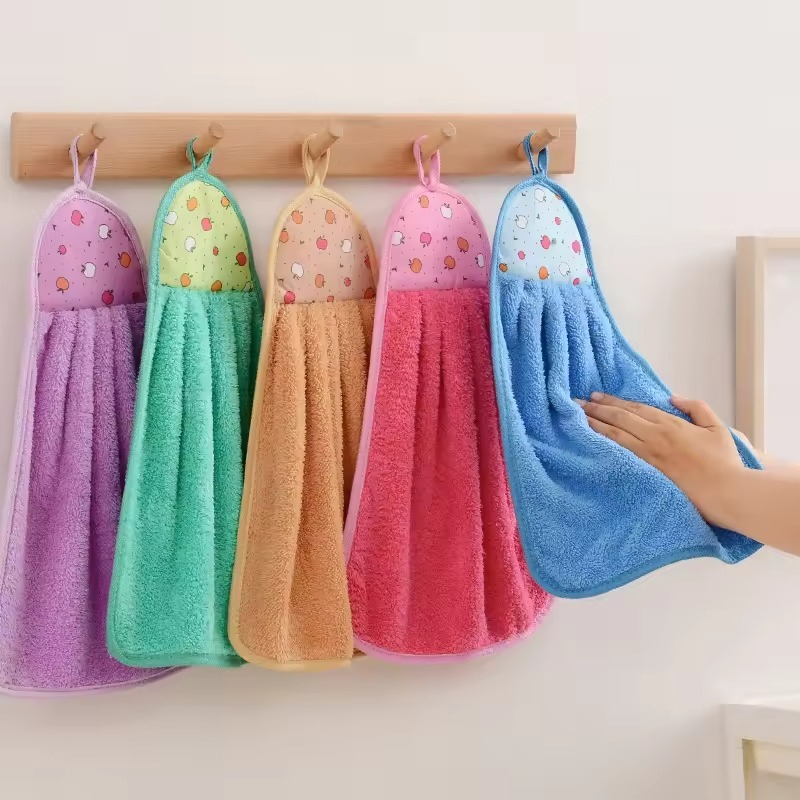 超吸収性ハンギングハンドタオル ソフトで再利用可能なクリーニ - Home Kitchen Bathroom Cleaning のレビューと価格