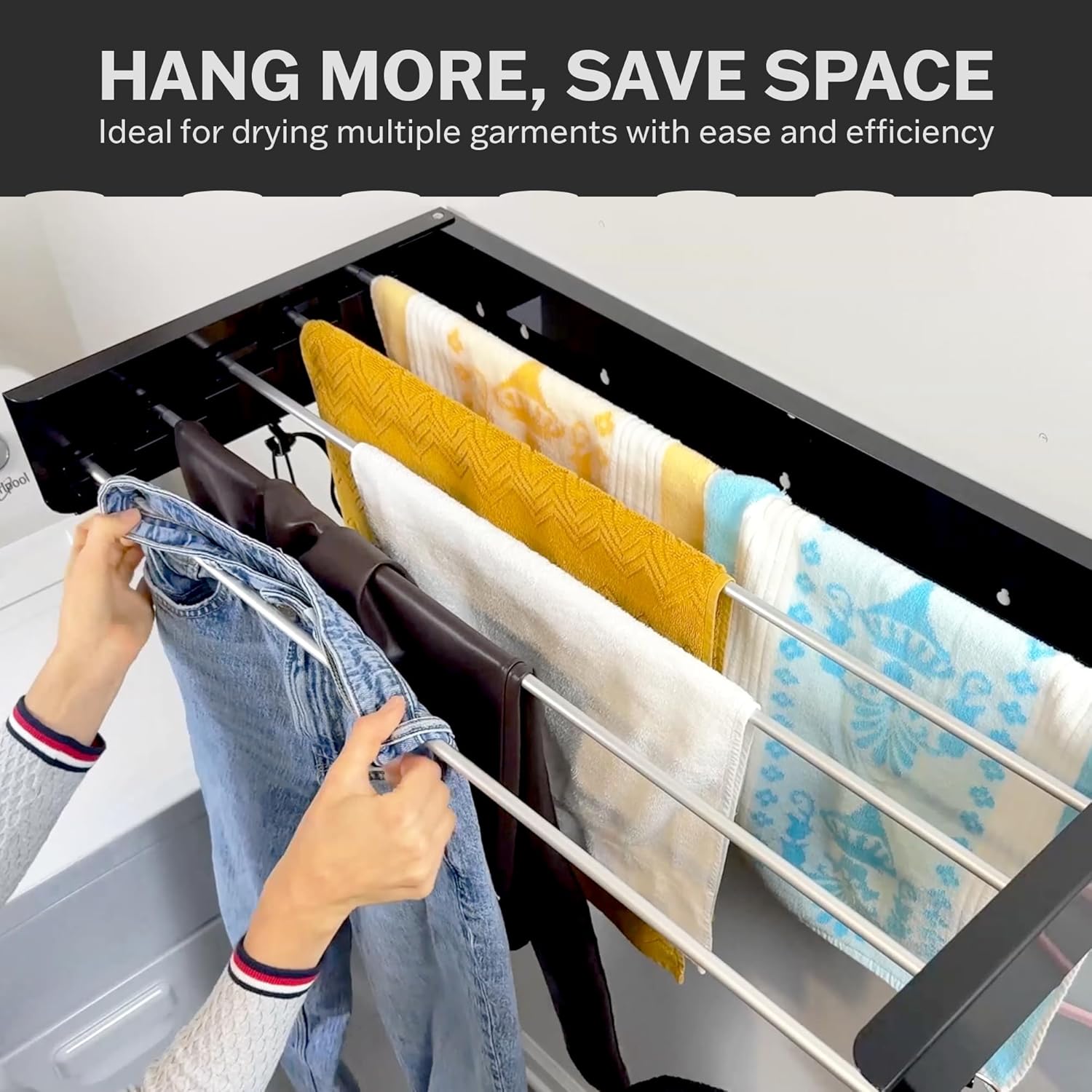 壁掛け式洗濯物干しラック,省スペース,タオルシューズ,ホワイ - Towel Bar Stainless のレビューと価格