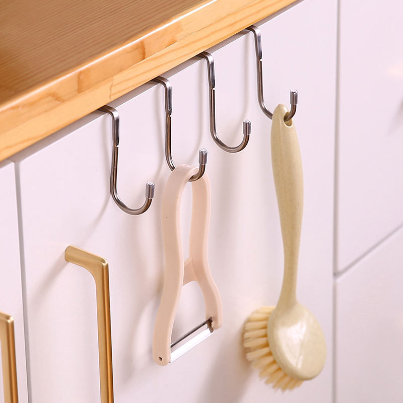 5個セット 304ステンレス鋼フック 無料パンチング ダブル - Home Bathroom Furniture のレビューと価格