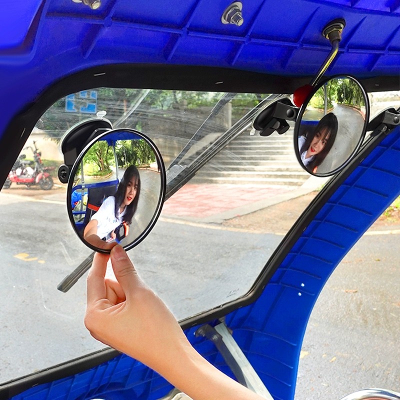 車の死角用吸盤ミラー 360度 °   広角調整可能ミラー  - Shaving Mirror Suction のレビューと価格